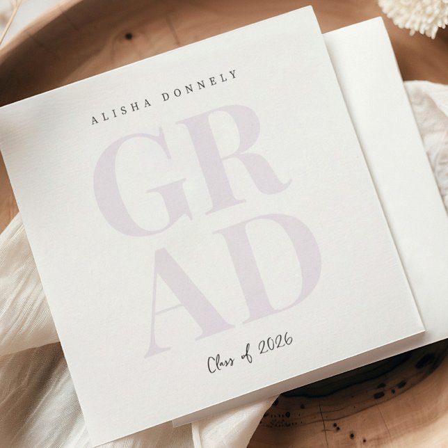 Guardanapo De Papel Modern Purple Graduation Napkin  (Criador carregado)