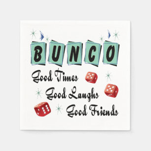 Guardanapo De Papel Modern Retro Good Amigos Dice Bunco