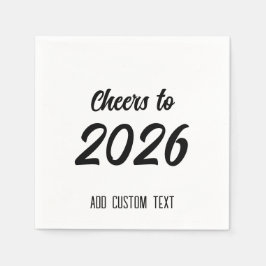 Guardanapo De Papel Modern Simple Custom Script 2026 New Years Party