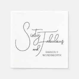 Guardanapo De Papel Modern Sixty and Fabulous 60th Birthday Party