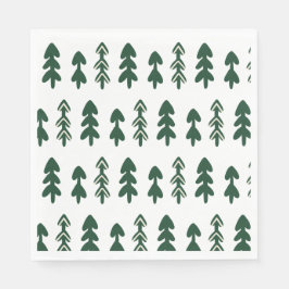 Guardanapo De Papel Modern Sketch Christmas Tree Paper Napkin