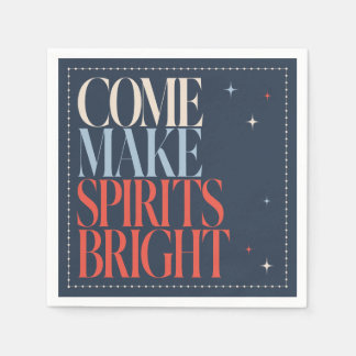 Guardanapo De Papel Modern Spirits Bright Holiday Party