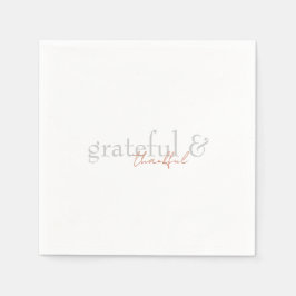 Guardanapo De Papel Modern Terracotta & Green Grateful Graças II