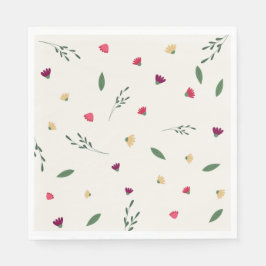 Guardanapo De Papel Modern Trendy Colorful Floral Wildflower