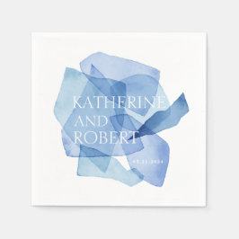 Guardanapo De Papel Modern Watercolor Forma Monograma de Casamento