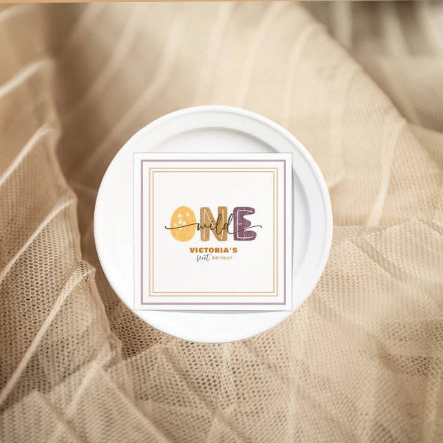 Guardanapo De Papel Modern Wild One first birthday  (Criador carregado)