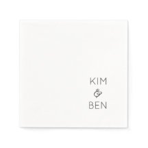 Moderna Tipografia Casamento NOMES Black White Chi