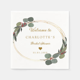 Guardanapo De Papel Moderne, elegante Eukalyptus-Hochzeit Serviette