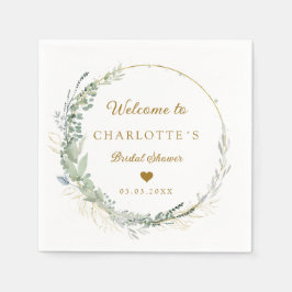 Guardanapo De Papel Modernes, elegantes Eukalyptus-Brautparty Serviett