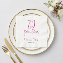 Moderno 70 e Fabuloso Nome Data 70º Aniversário