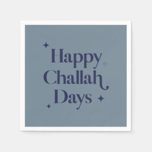 Guardanapo De Papel Moderno Blue Happy Challah Days Hanukkah 