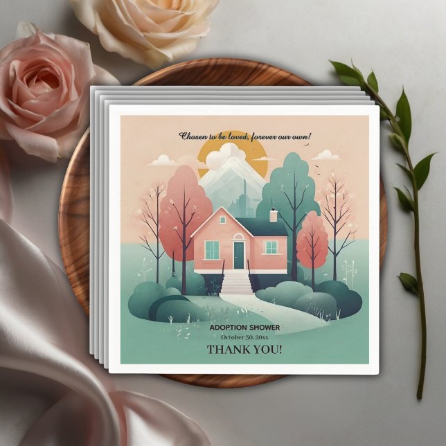 Guardanapo De Papel Moderno Bonito Para Adoção Doméstica Promove Chá E (Criador carregado)