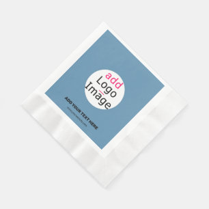 Guardanapo De Papel Moderno Casamento Promo Personalizável Azul Derran