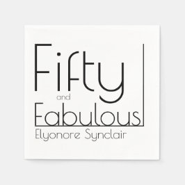 Guardanapo De Papel Moderno Cinquenta e Fabuloso Aniversário de 50 Ano