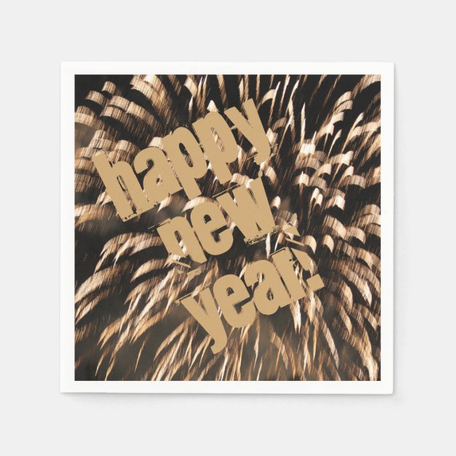 Guardanapo De Papel Moderno do Partido véspera de ano novo (Frente)