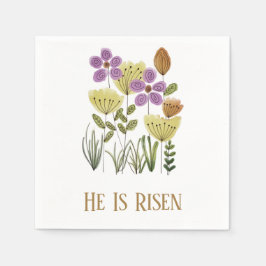Guardanapo De Papel Moderno Ele É Risen Páscoa Floral