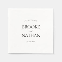 Guardanapo De Papel Moderno Elegante Brindes ao Amor Casamento