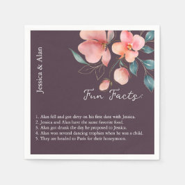 Guardanapo De Papel Moderno Elegante Rosa e Dourados Fatos de Diversão