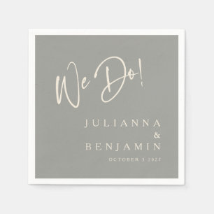 Guardanapo De Papel Moderno Fazemos Cinzas De Casamento Personalizado 