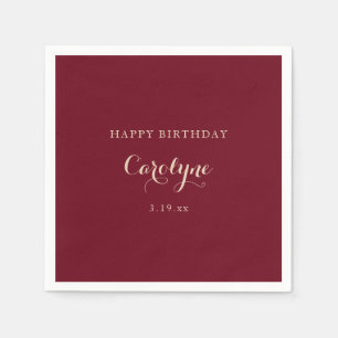 Guardanapo De Papel Moderno Minimalista Aniversário Marrom