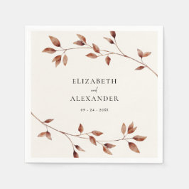 Guardanapo De Papel Moderno Minimalista Deixa Casamento outono