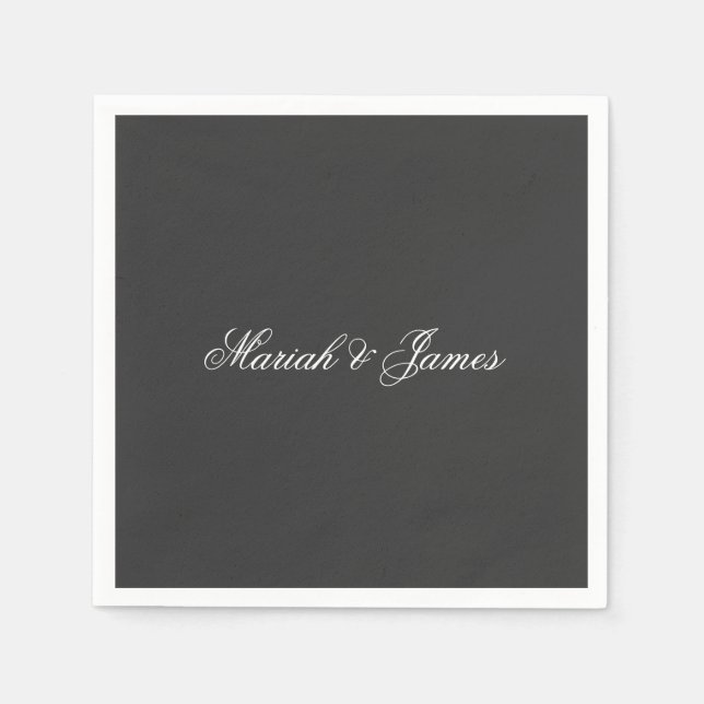 Guardanapo De Papel Moderno Minimalista Simples Elegante (Frente)