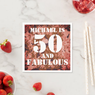 Guardanapo De Papel Moderno personalizável 50 e fabuloso