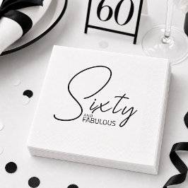 Guardanapo De Papel Moderno Sessenta e Fabuloso Aniversário de 60 anos