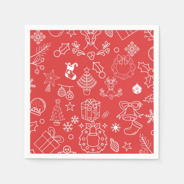 Guardanapo De Papel moderno Sparkle e Cheer: festa de Natal (Frente)