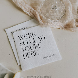 Guardanapo De Papel Moderno Whimsy Estamos tão felizes que você está a