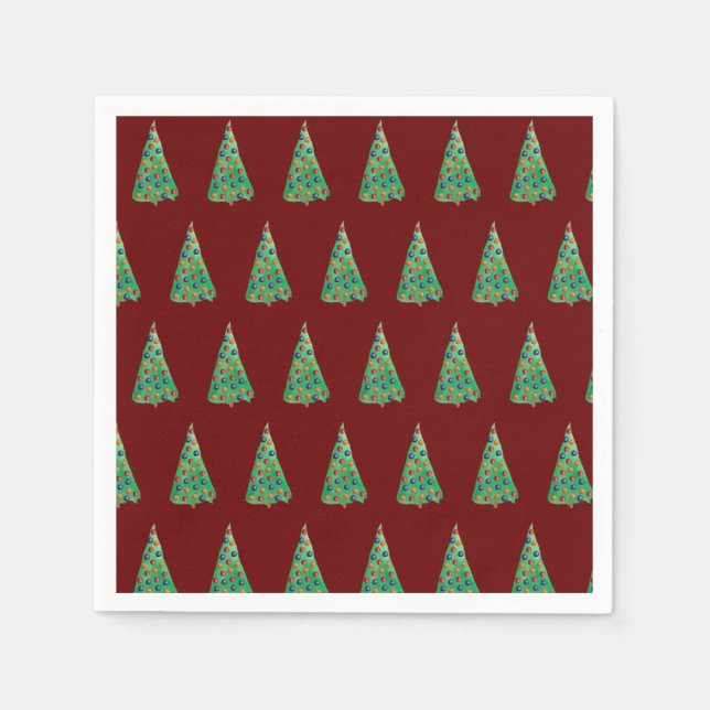 Guardanapo De Papel Modo Natal de Árvore de Férias (Frente)