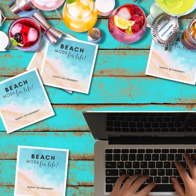 Guardanapo De Papel Modo Praia para Vida | Reforma | Persoanizá-lo (Criador carregado)