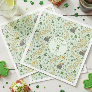 Guardanapo De Papel Moedas de Sorte & Joy & Dia de São Patrício de Sha