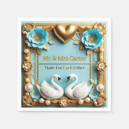 Guardanapo De Papel Moldura de Casamento de Cisne Para Decoração de Ca