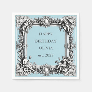 Guardanapo De Papel Moldura personalizada vitoriana com arabescos – me