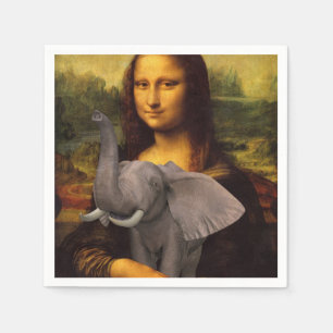 Guardanapo De Papel Mona doce Lisa ama o elefante