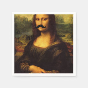 Guardanapo De Papel Mona Lisa Com bigode