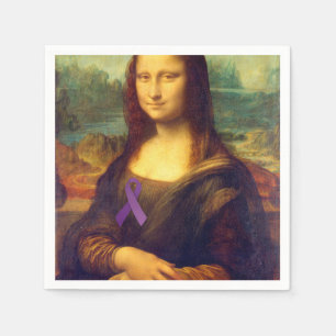 Guardanapo De Papel Mona Lisa Com Fita Roxa