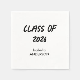 Guardanapo De Papel Mondern Black and White Graduation 