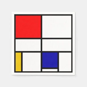 Guardanapo De Papel Mondrian 3