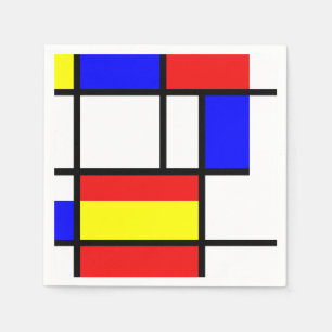 Guardanapo De Papel Mondrian inspirou