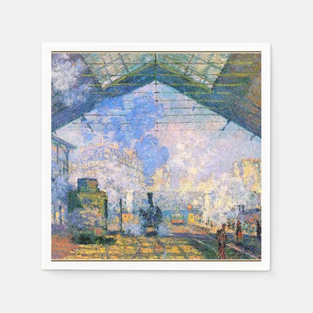 Guardanapo De Papel Monet - Estação Santo-Lázare, arte (Frente)