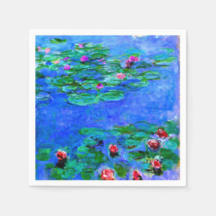 Guardanapo De Papel Monet - Lírios De Água, Vermelho