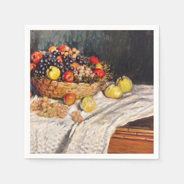 Guardanapo De Papel Monet - Maçãs e Uvas, (Frente)