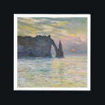 Guardanapo De Papel Monet - Manneport, Cliff em Etretat, Sunset<br><div class="desc">Manneport,  Cliff em Etretat,  Sunset/Etretat,  couchant solene - Claude Monet em 1883</div>