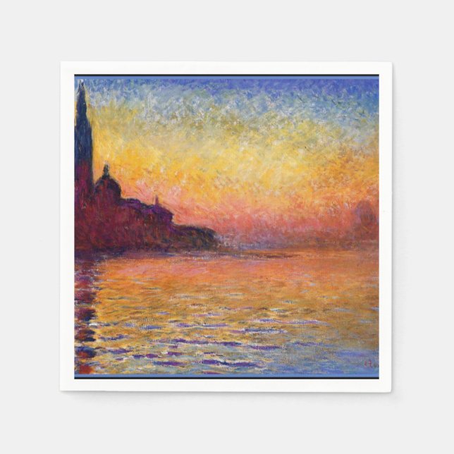 Guardanapo De Papel Monet - San Giorgio Maggiore em Dusk (Frente)