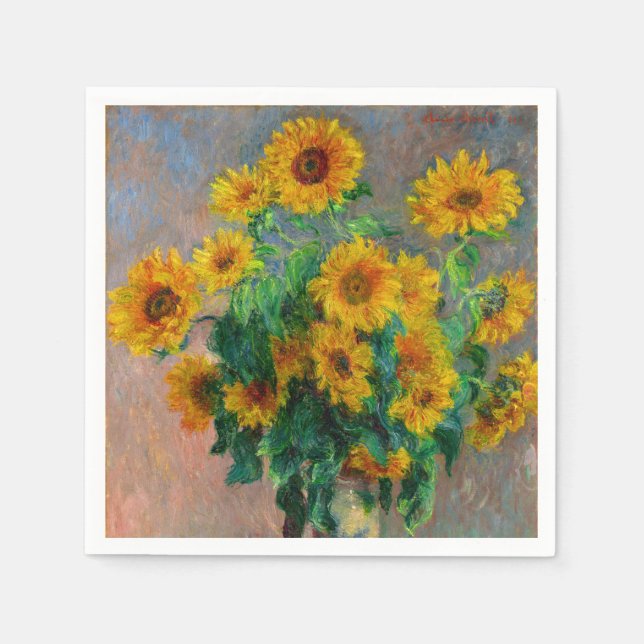 Guardanapo De Papel Monet Sunflower (Frente)