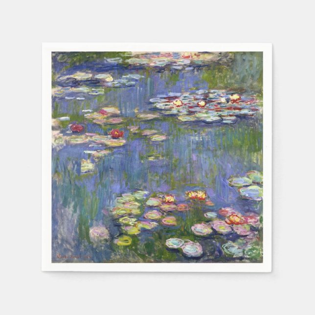 Guardanapo De Papel Monet Water Lily Fine Art (1916) (Frente)