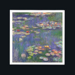 Guardanapo De Papel Monet Water Lily - Pintura de plataforma<br><div class="desc">Monet Water Lily - Esta pintura clássica de Monet foi pintada por Claude Monet em 1916. Faz parte da sua famosa coleção de lírios aquáticos onde ele pinta em seu jardim em Giverney,  França. Uma pintura de obra-prima.</div>
