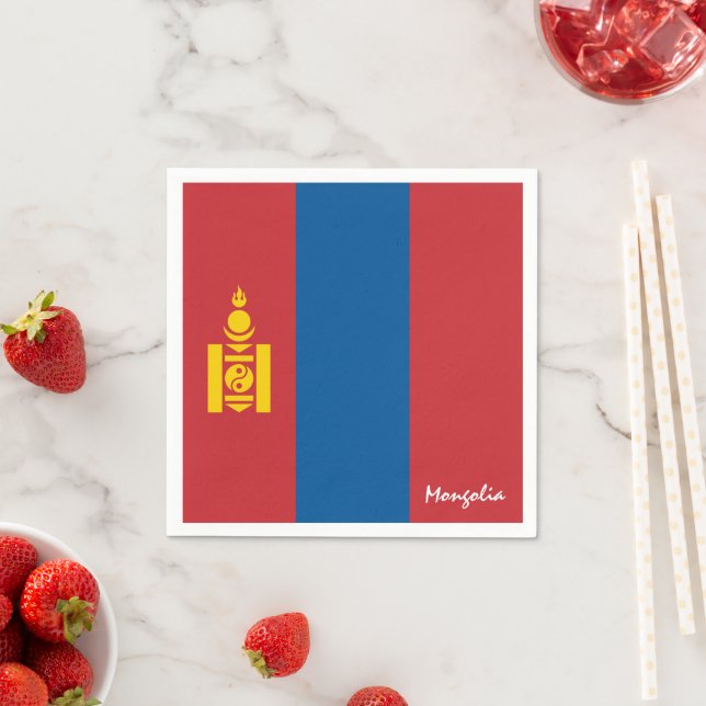 Guardanapo De Papel Mongólia e moda de festa da bandeira mongol / espo (Insitu)